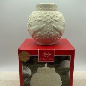 *NEW* Lenox Ornamental Glow Porcelain Winter Damask (Reindeer) Votive Holder